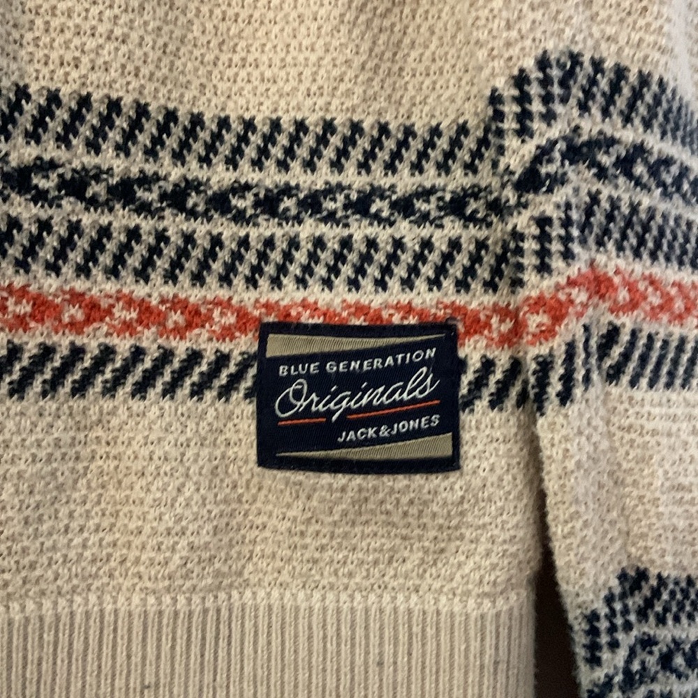 Jack & Jones - Men’s Knit Sweater - Striped- Size Large - Picture 5 of 7
